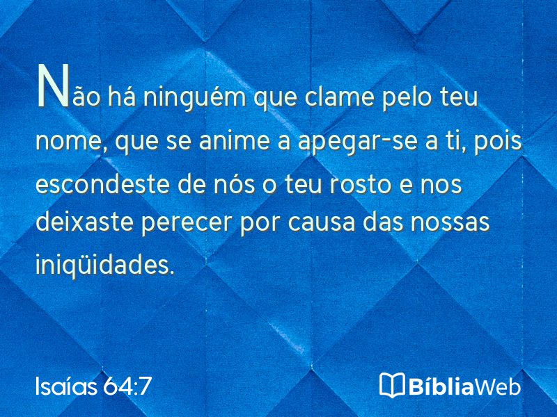 Isaías 64:7 em imagem para compartilhar