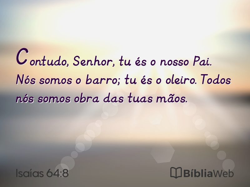 Isaías 64:8 em imagem para compartilhar