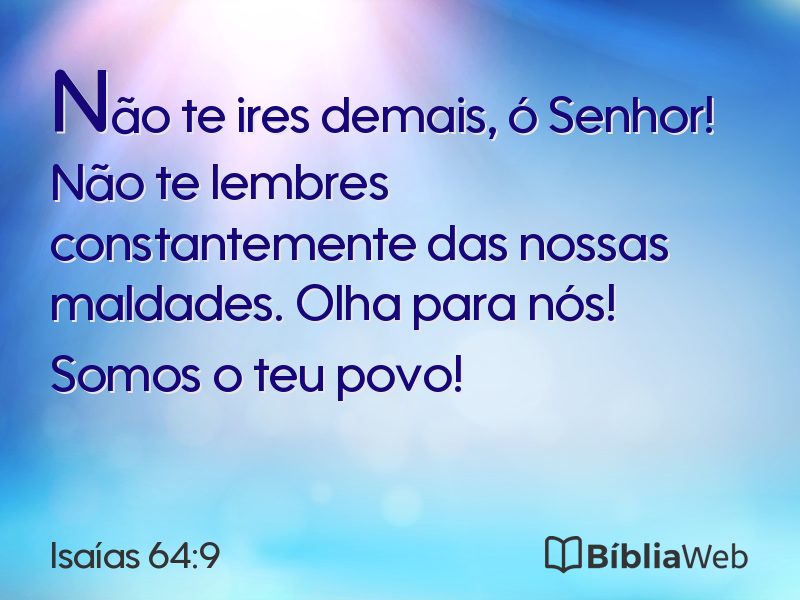 Isaías 64:9 em imagem para compartilhar