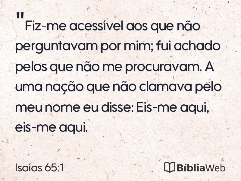 Isaías 65:1 em imagem para compartilhar