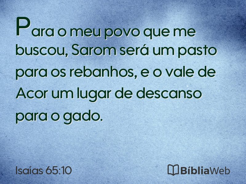 Isaías 65:10 em imagem para compartilhar