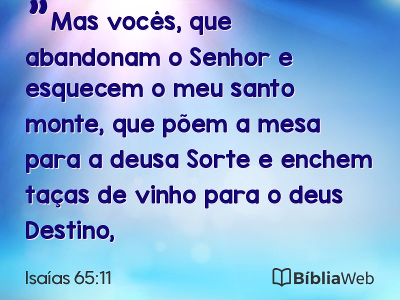 Isaías 65:11 em imagem para compartilhar