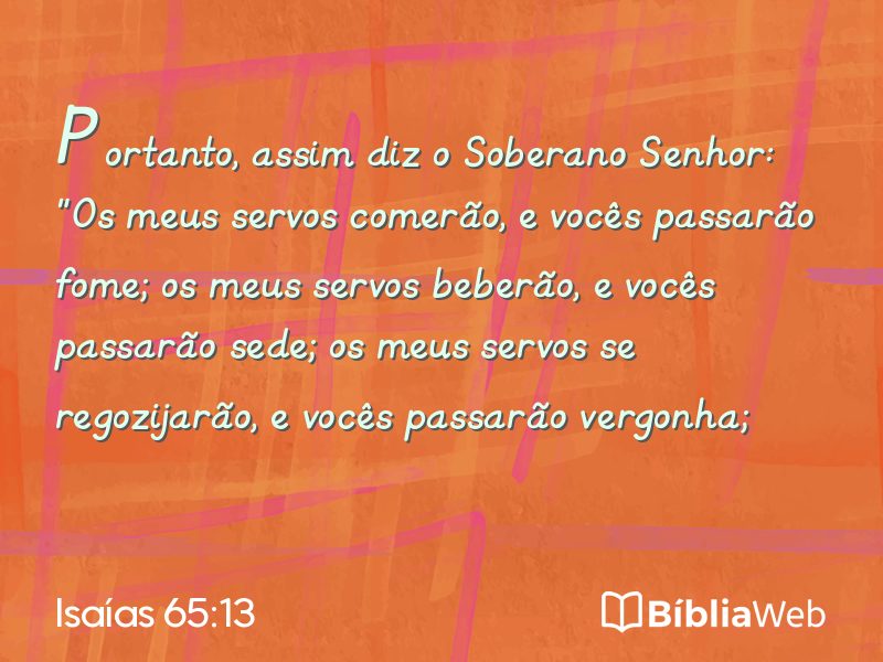 Isaías 65:13 em imagem para compartilhar