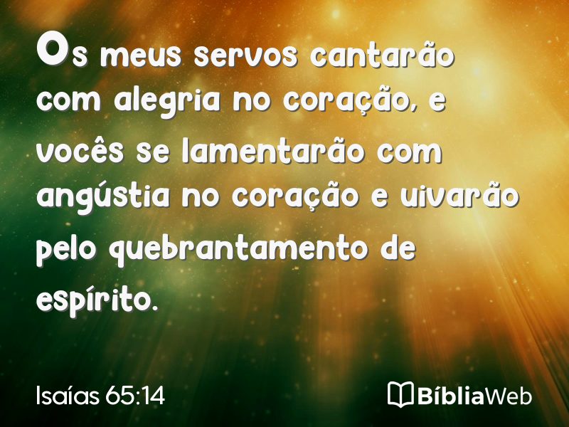 Isaías 65:14 em imagem para compartilhar