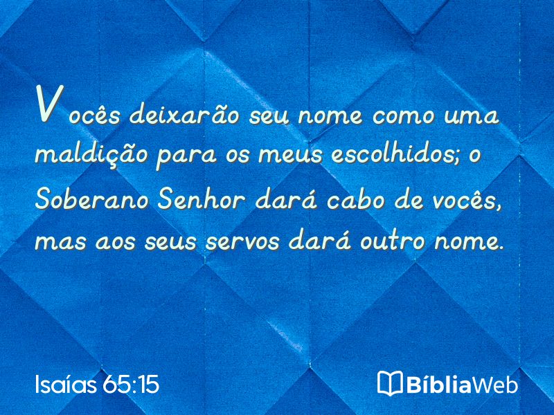 Isaías 65:15 em imagem para compartilhar