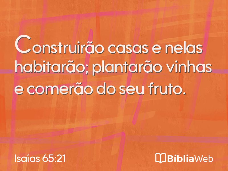 Isaías 65:21 em imagem para compartilhar