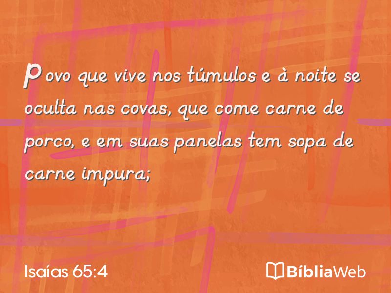 Isaías 65:4 em imagem para compartilhar