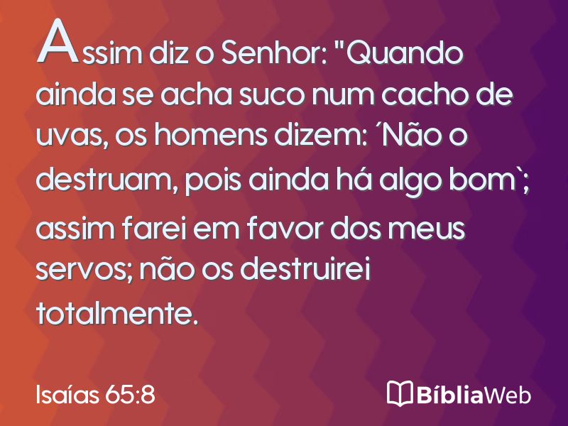 Isaías 65:8 em imagem para compartilhar
