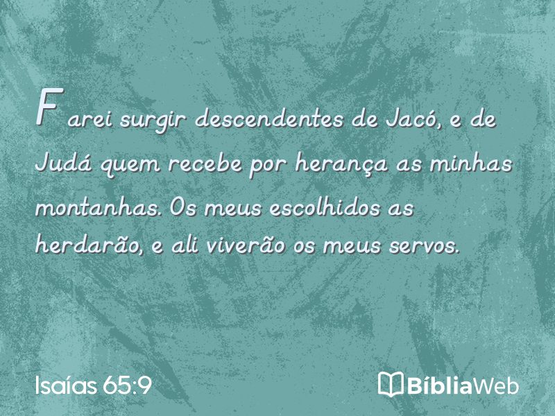 Isaías 65:9 em imagem para compartilhar