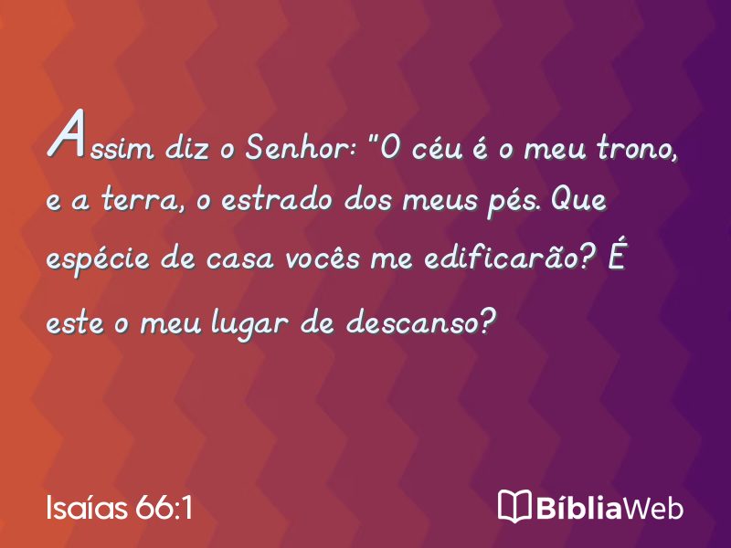 Isaías 66:1 em imagem para compartilhar