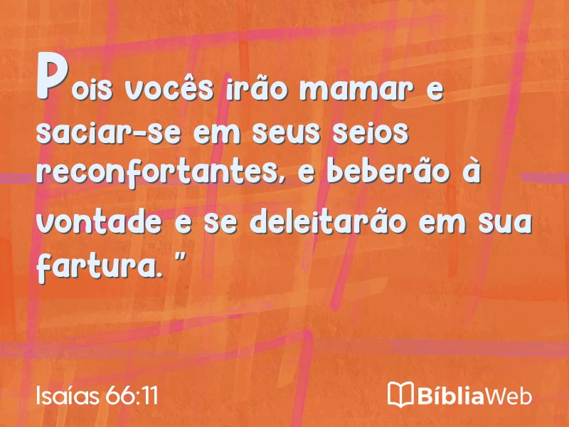 Isaías 66:11 em imagem para compartilhar