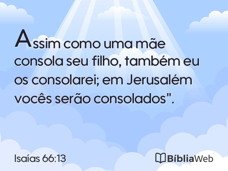 Isaías 66:13 em imagem para compartilhar