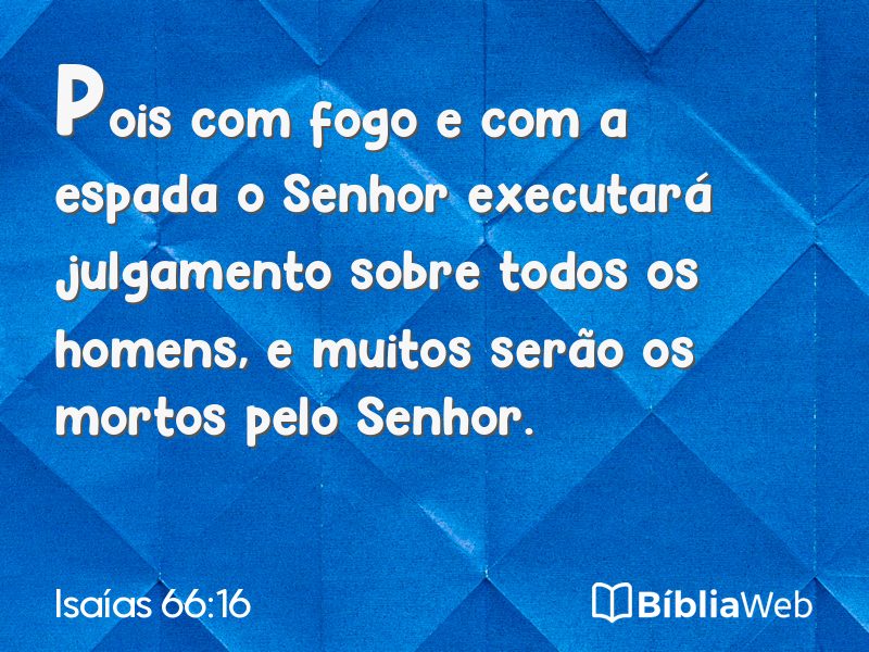 Isaías 66:16 em imagem para compartilhar