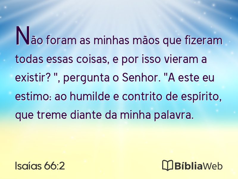 Isaías 66:2 em imagem para compartilhar