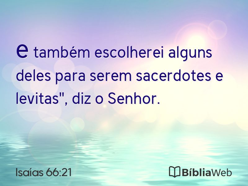 Isaías 66:21 em imagem para compartilhar