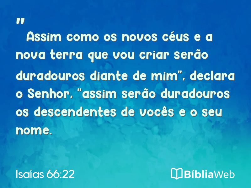 Isaías 66:22 em imagem para compartilhar