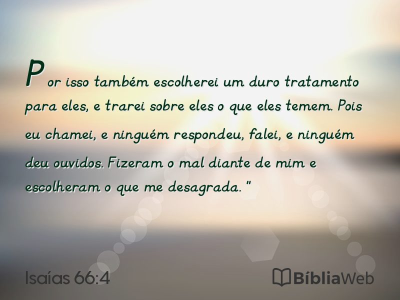 Isaías 66:4 em imagem para compartilhar
