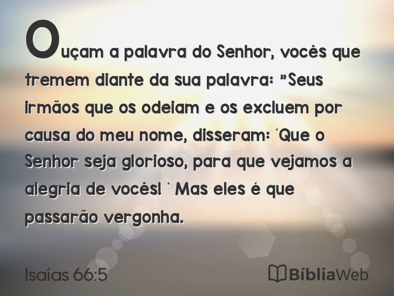Isaías 66:5 em imagem para compartilhar