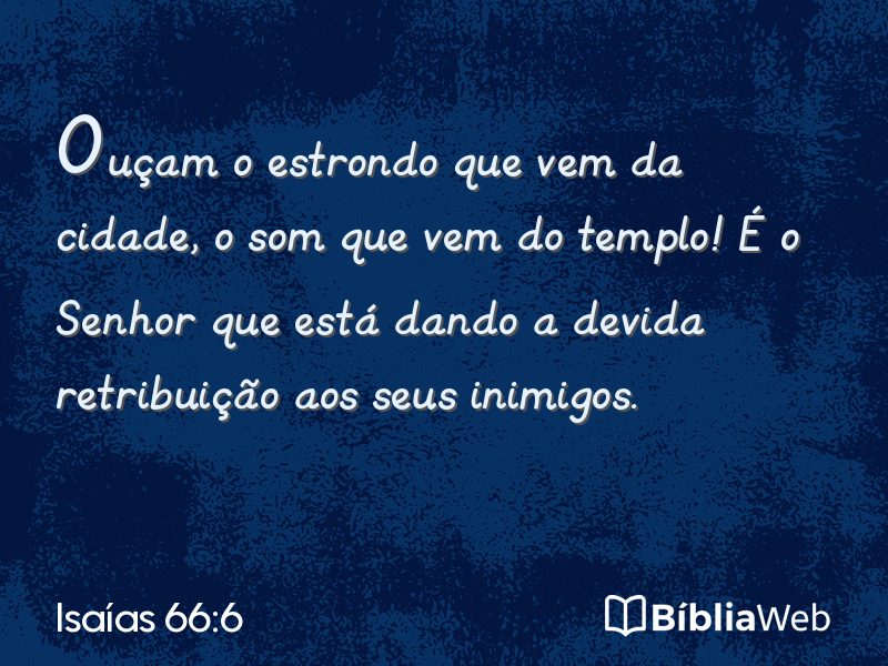 Isaías 66:6 em imagem para compartilhar