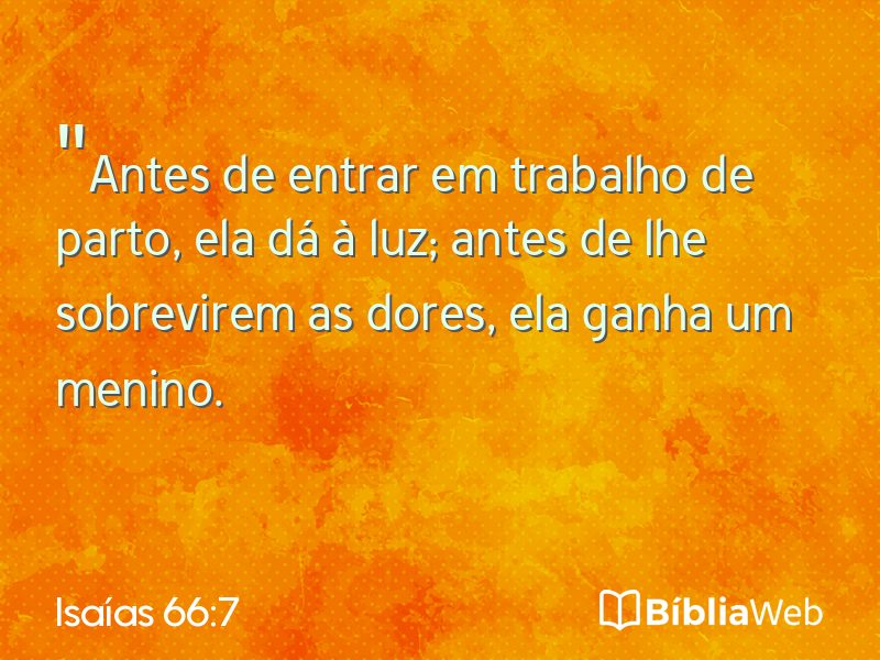 Isaías 66:7 em imagem para compartilhar