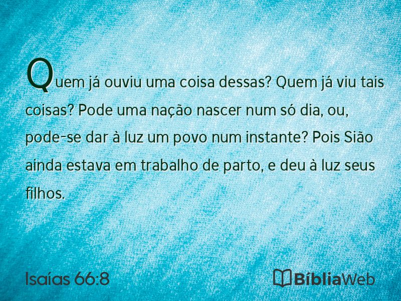 Isaías 66:8 em imagem para compartilhar