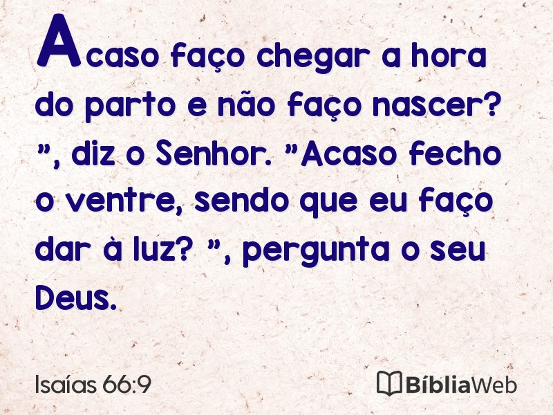 Isaías 66:9 em imagem para compartilhar