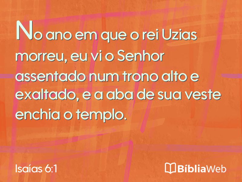Isaías 6:1 em imagem para compartilhar