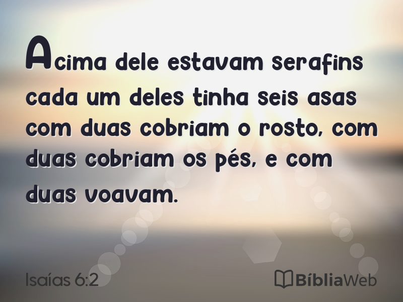 Isaías 6:2 em imagem para compartilhar
