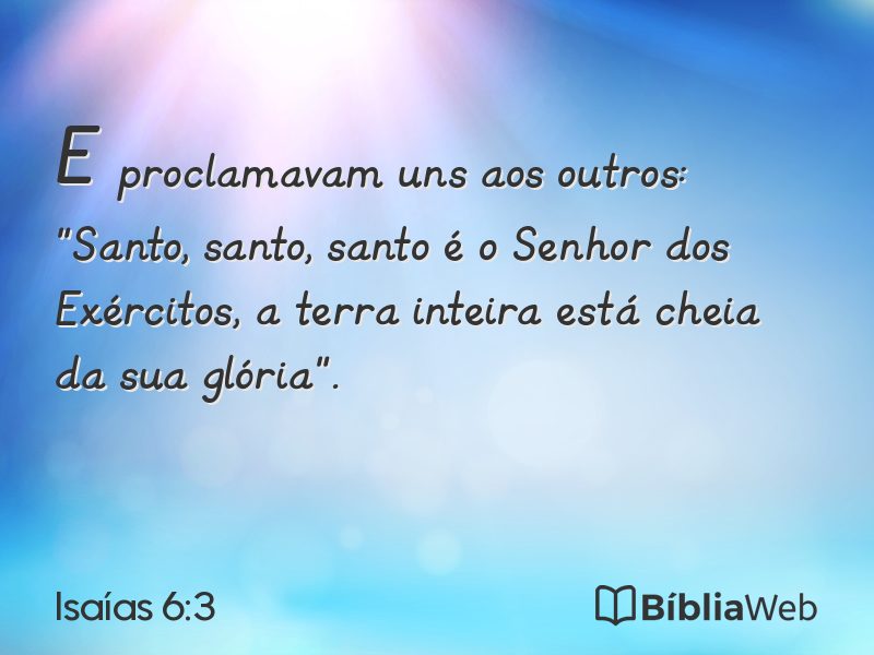 Isaías 6:3 em imagem para compartilhar