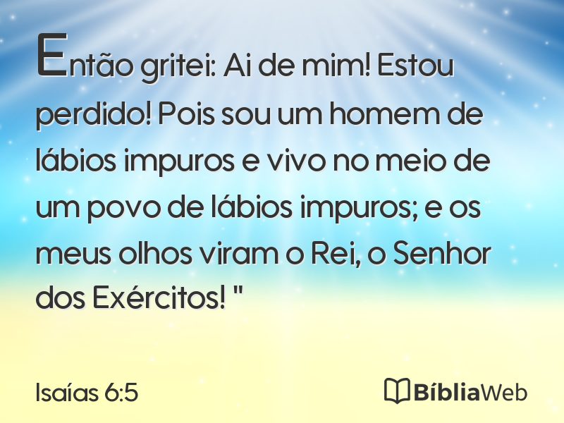 Isaías 6:5 em imagem para compartilhar