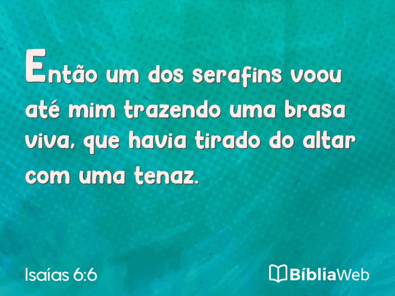 Isaías 6:6 em imagem para compartilhar