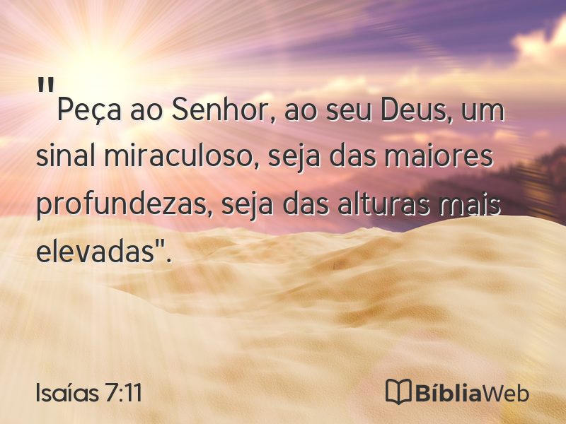 Isaías 7:11 em imagem para compartilhar