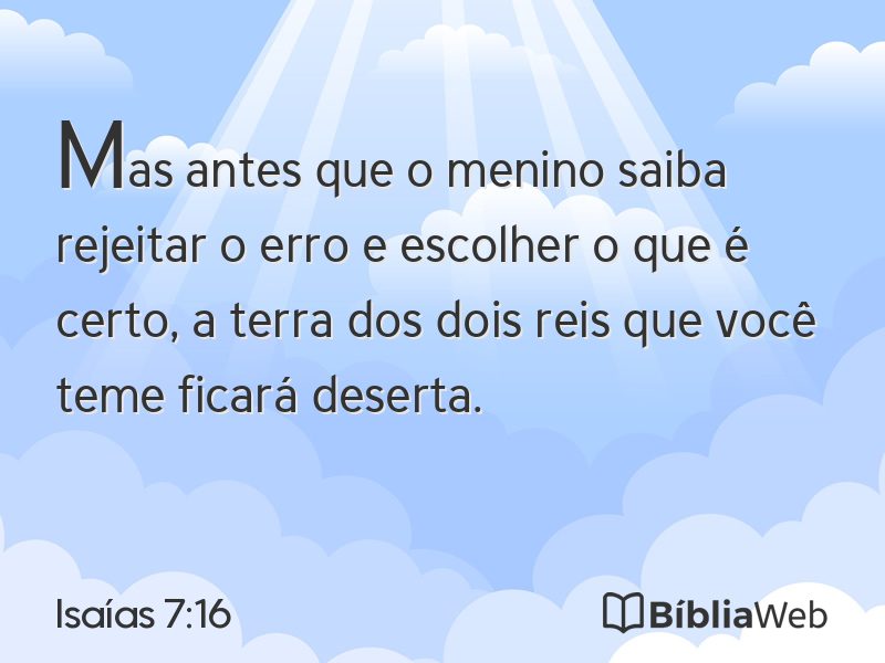 Isaías 7:16 em imagem para compartilhar
