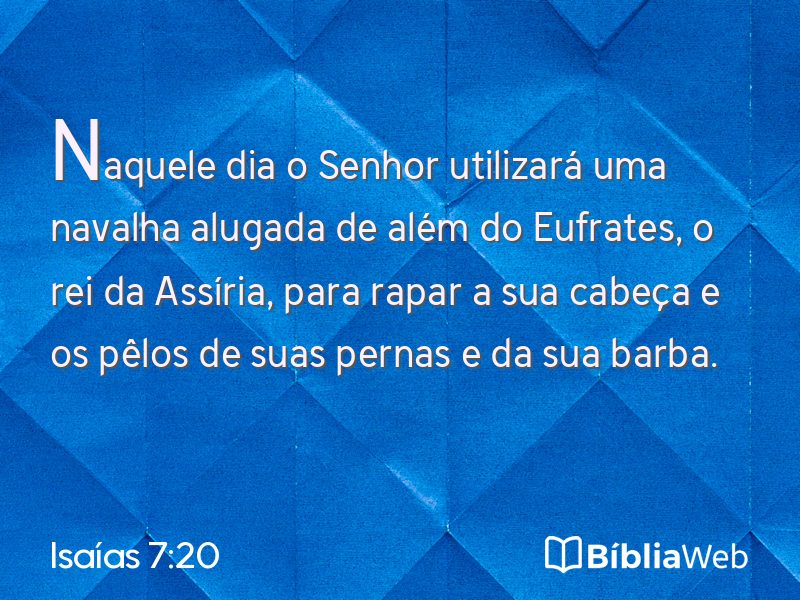 Isaías 7:20 em imagem para compartilhar
