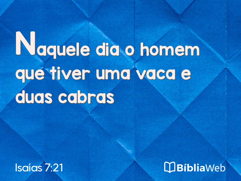 Isaías 7:21 em imagem para compartilhar
