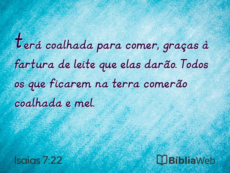 Isaías 7:22 em imagem para compartilhar