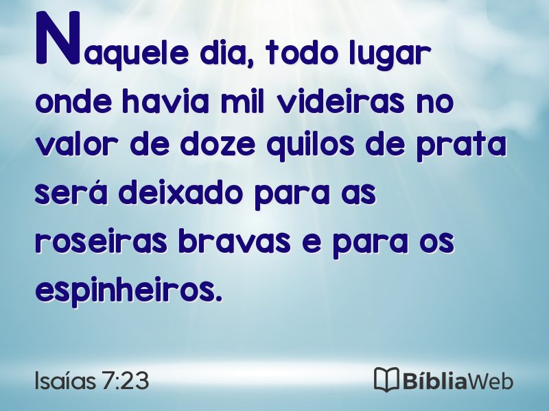 Isaías 7:23 em imagem para compartilhar