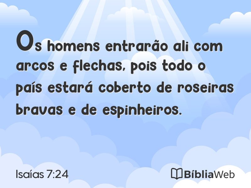 Isaías 7:24 em imagem para compartilhar