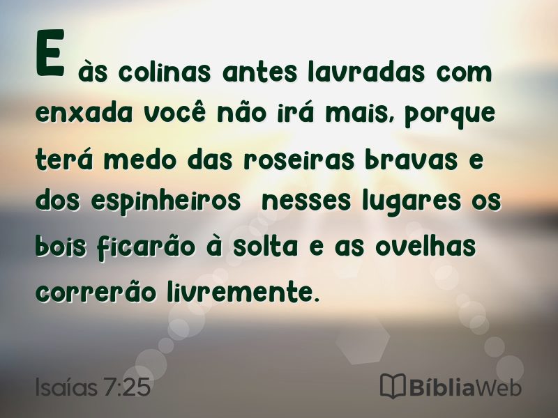Isaías 7:25 em imagem para compartilhar
