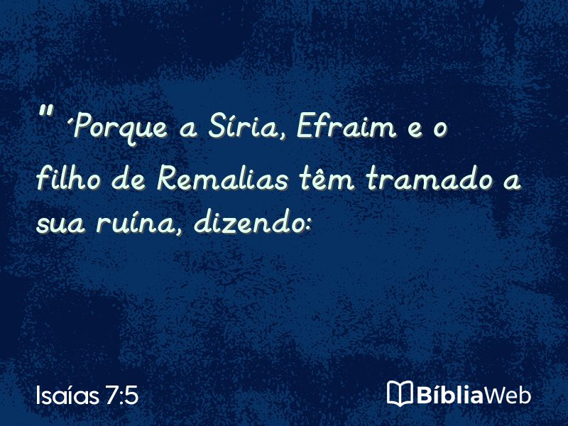 Isaías 7:5 em imagem para compartilhar