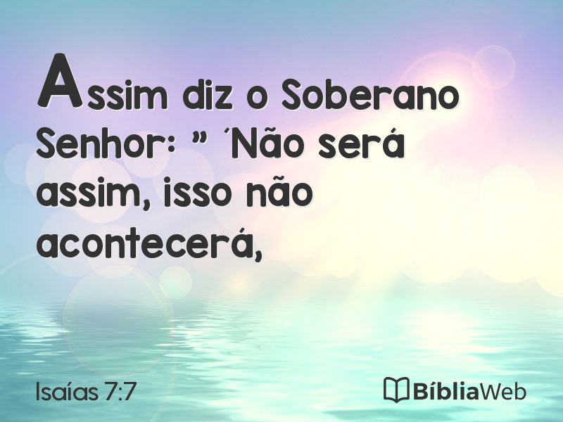 Isaías 7:7 em imagem para compartilhar