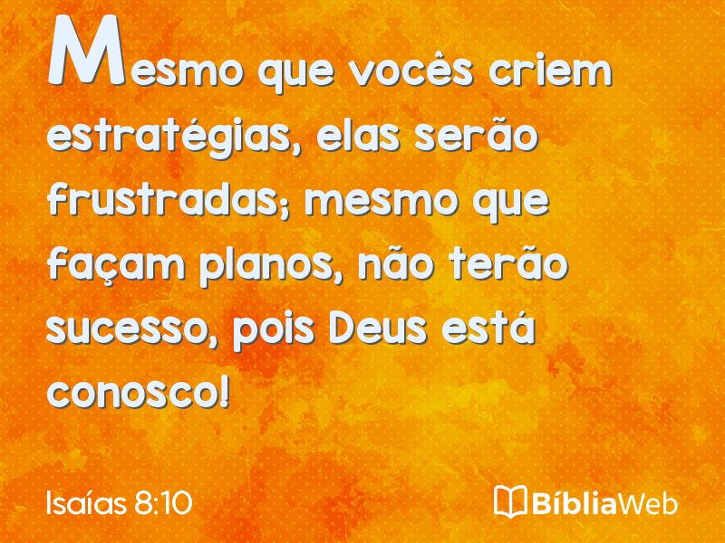 Isaías 8:10 em imagem para compartilhar