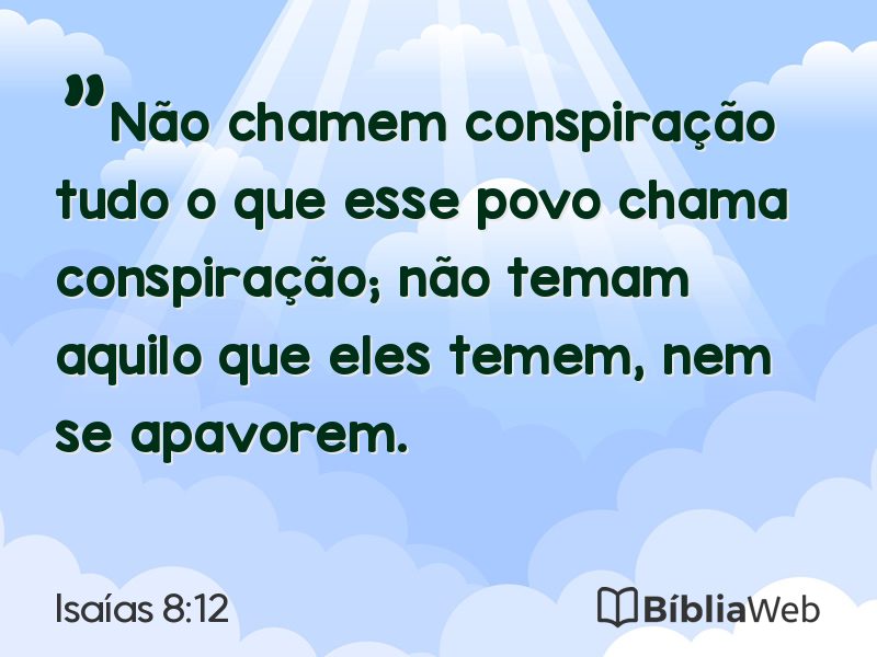 Isaías 8:12 em imagem para compartilhar
