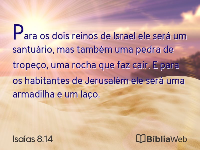 Isaías 8:14 em imagem para compartilhar