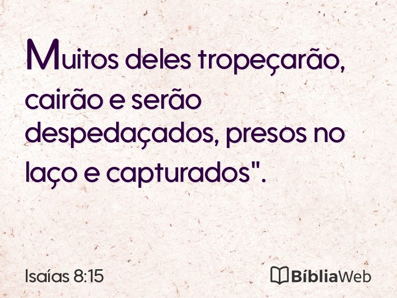 Isaías 8:15 em imagem para compartilhar