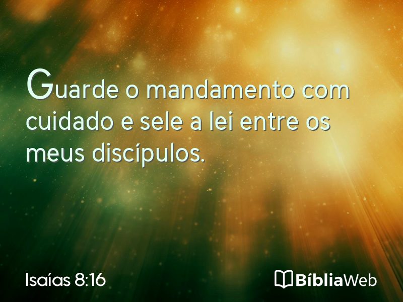 Isaías 8:16 em imagem para compartilhar