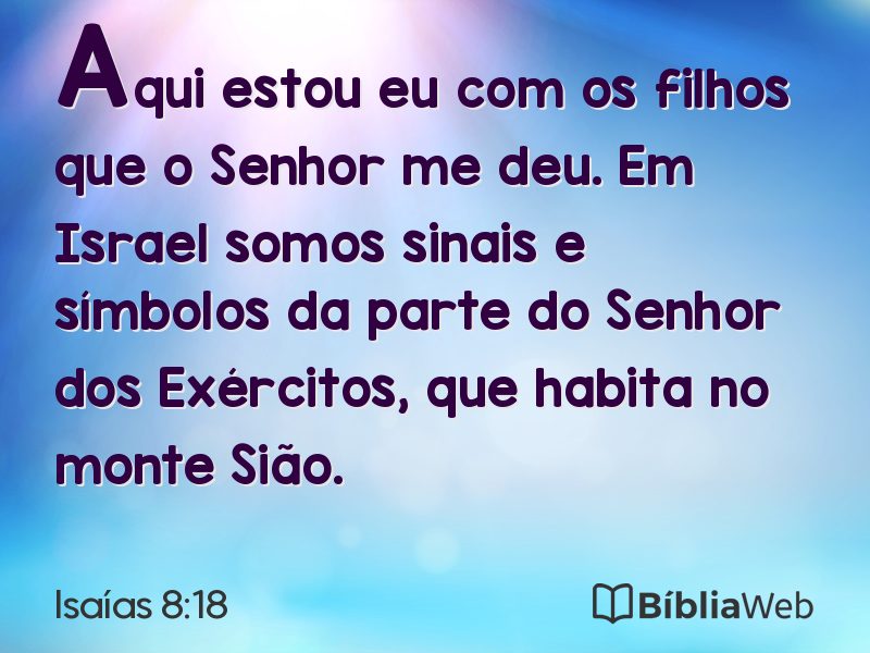 Isaías 8:18 em imagem para compartilhar