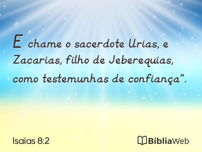 Isaías 8:2 em imagem para compartilhar