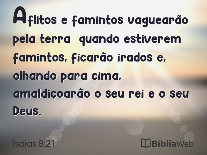Isaías 8:21 em imagem para compartilhar