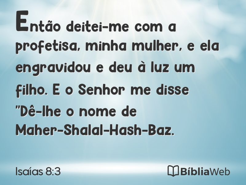 Isaías 8:3 em imagem para compartilhar